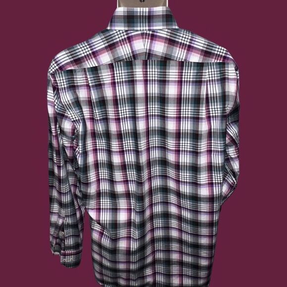 Peter Millar Plaid Button Up Shirt Size Large #65 - Picture 4 of 5